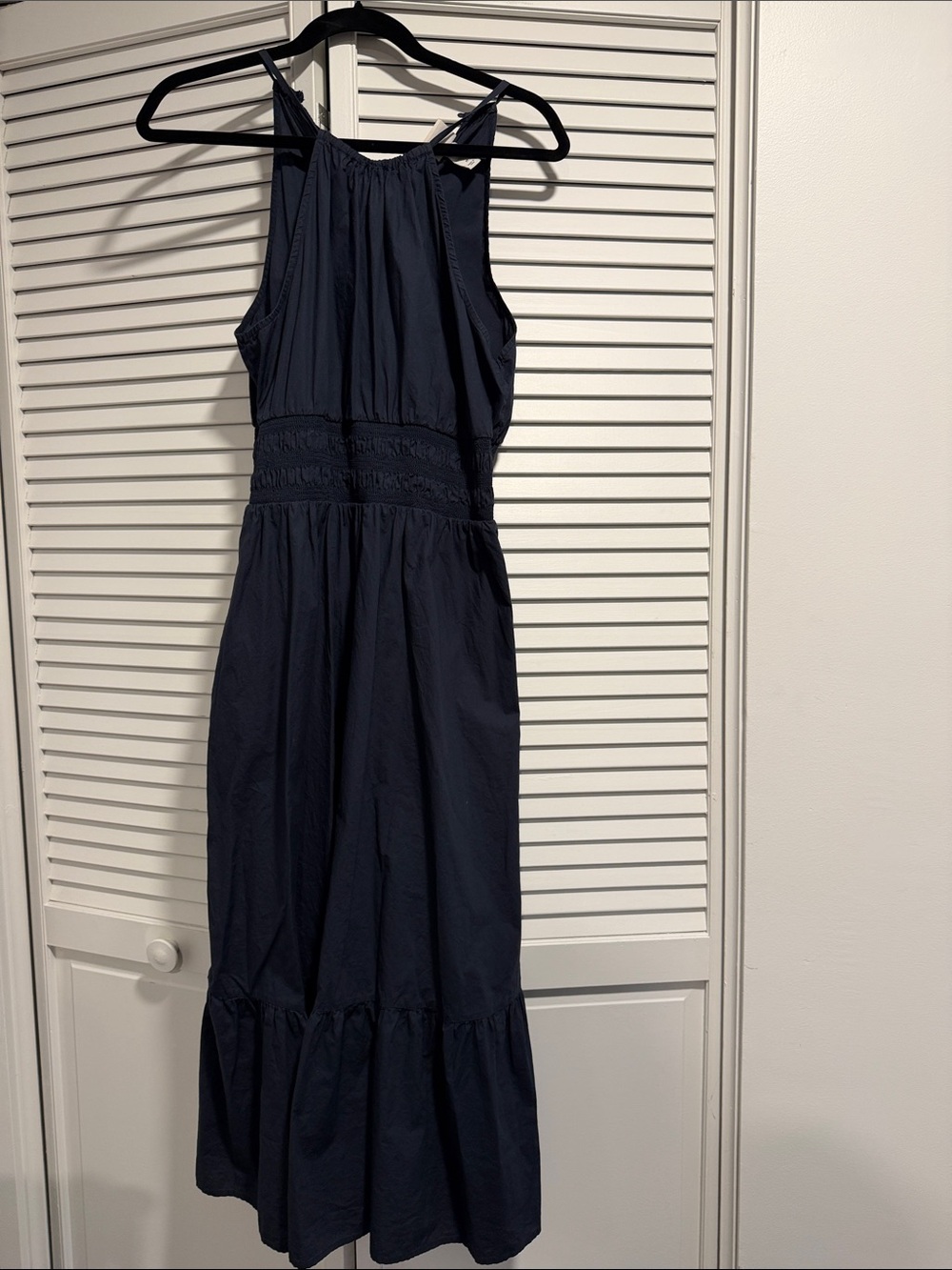 Navy Halter Maxi Dress with Smocked Waist A New Day